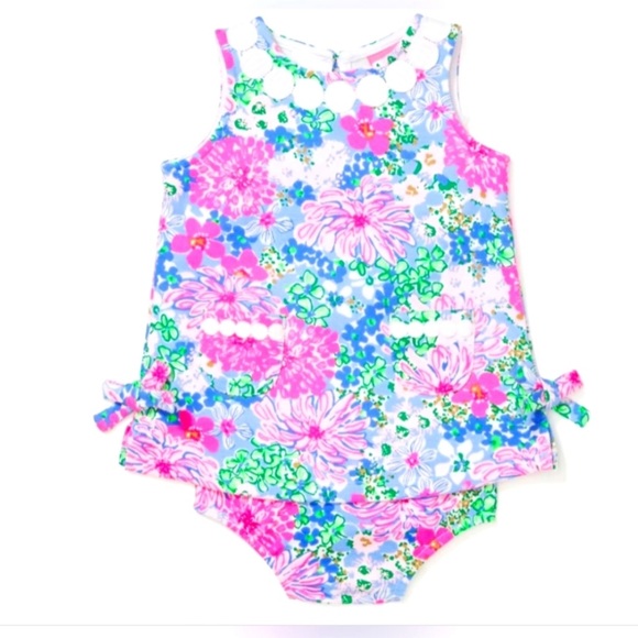 NWT Lilly Pulitzer Baby Lilly Knit Shift Dress Multi Lil Soiree All Day